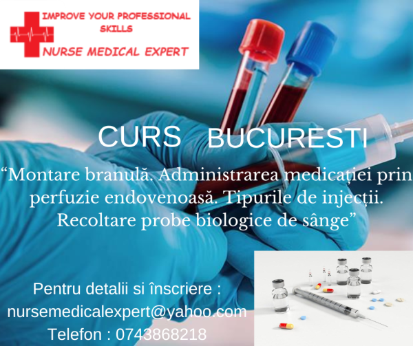 CURS PUNCȚII VENOASE , RECOLTARE PROBE BIOLOGICE ȘI INJECȚII